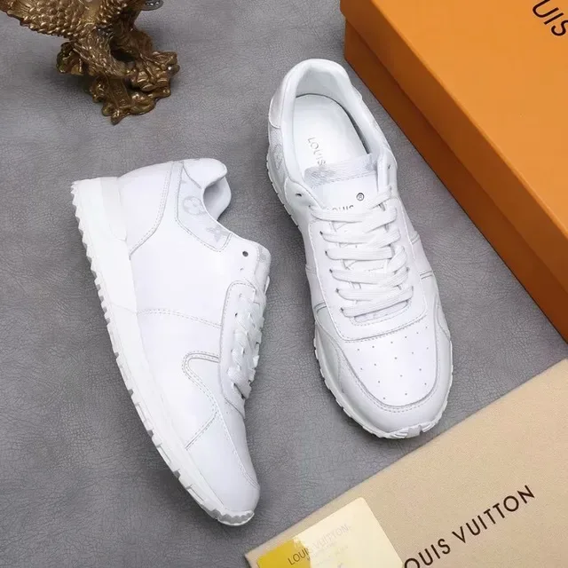 Louis Vuitton All-White Leather Lifestyle Sneakers 2