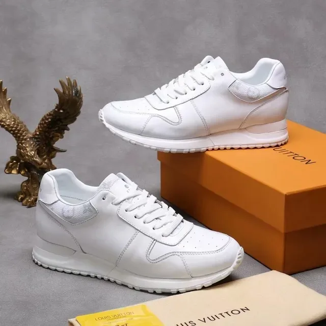 Louis Vuitton All-White Leather Lifestyle Sneakers 3