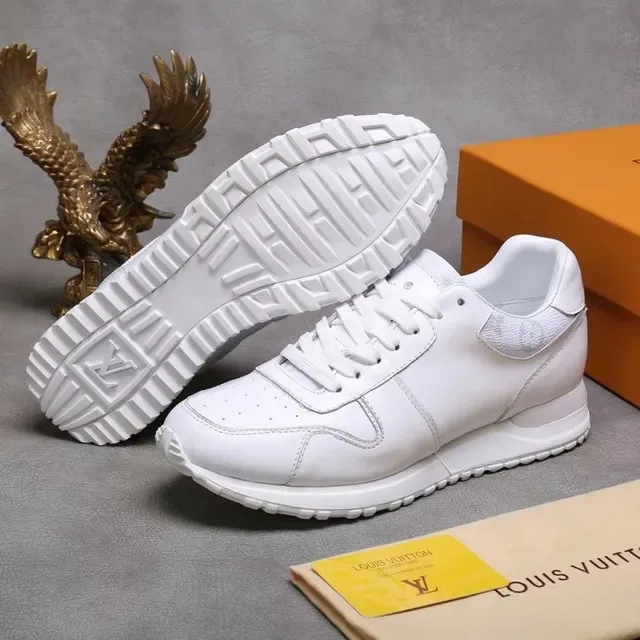 Louis Vuitton All-White Leather Lifestyle Sneakers 6
