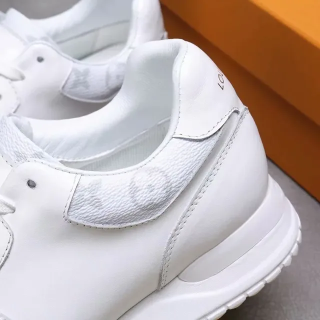 Louis Vuitton All-White Leather Lifestyle Sneakers 8