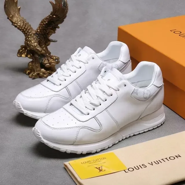 Louis Vuitton All-White Leather Lifestyle Sneakers 9