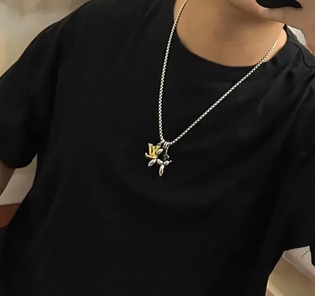 Louis Vuitton Balloon Dog Enamel Charm Silver Necklace 7