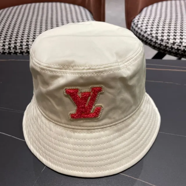 Louis Vuitton Beige Quilted Crown Monogrammed Inner Band Bucket Hat 3
