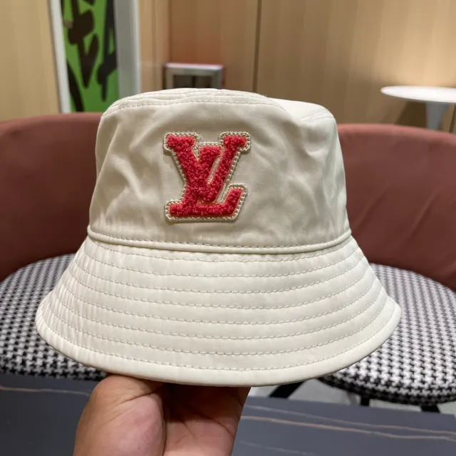 Louis Vuitton Beige Quilted Crown Monogrammed Inner Band Bucket Hat 8