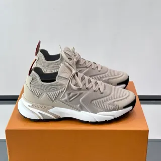 Louis Vuitton Tênis Lifestyle Bege Branco Upper Mesh-Knit Midsole Sculpted