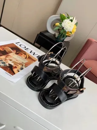 Louis Vuitton Black Brown Monogram Canvas Gladiator Sandals 5