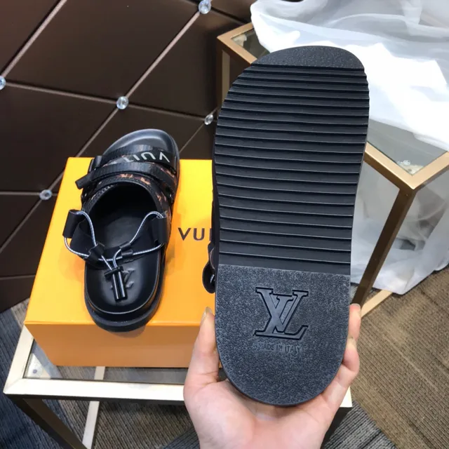 Louis Vuitton Black Brown Multi-Strap Monogram Canvas Casual Sandals 4