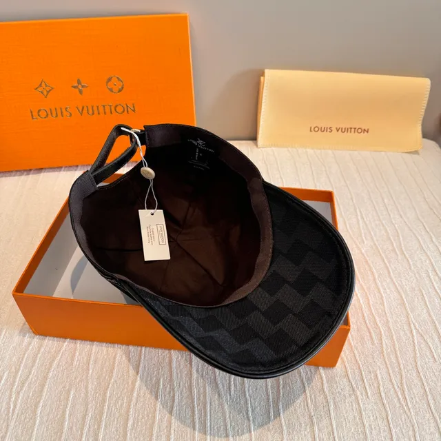 Louis Vuitton Black Geometric Jacquard Baseball Cap 4