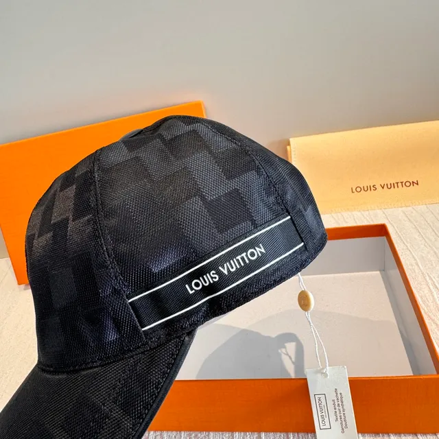 Louis Vuitton Black Geometric Jacquard Baseball Cap 6