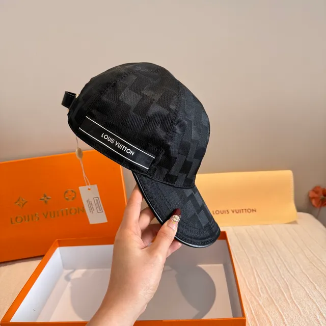 Louis Vuitton Black Geometric Jacquard Baseball Cap 7