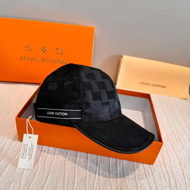 Louis Vuitton Black Geometric Jacquard Baseball Cap 8