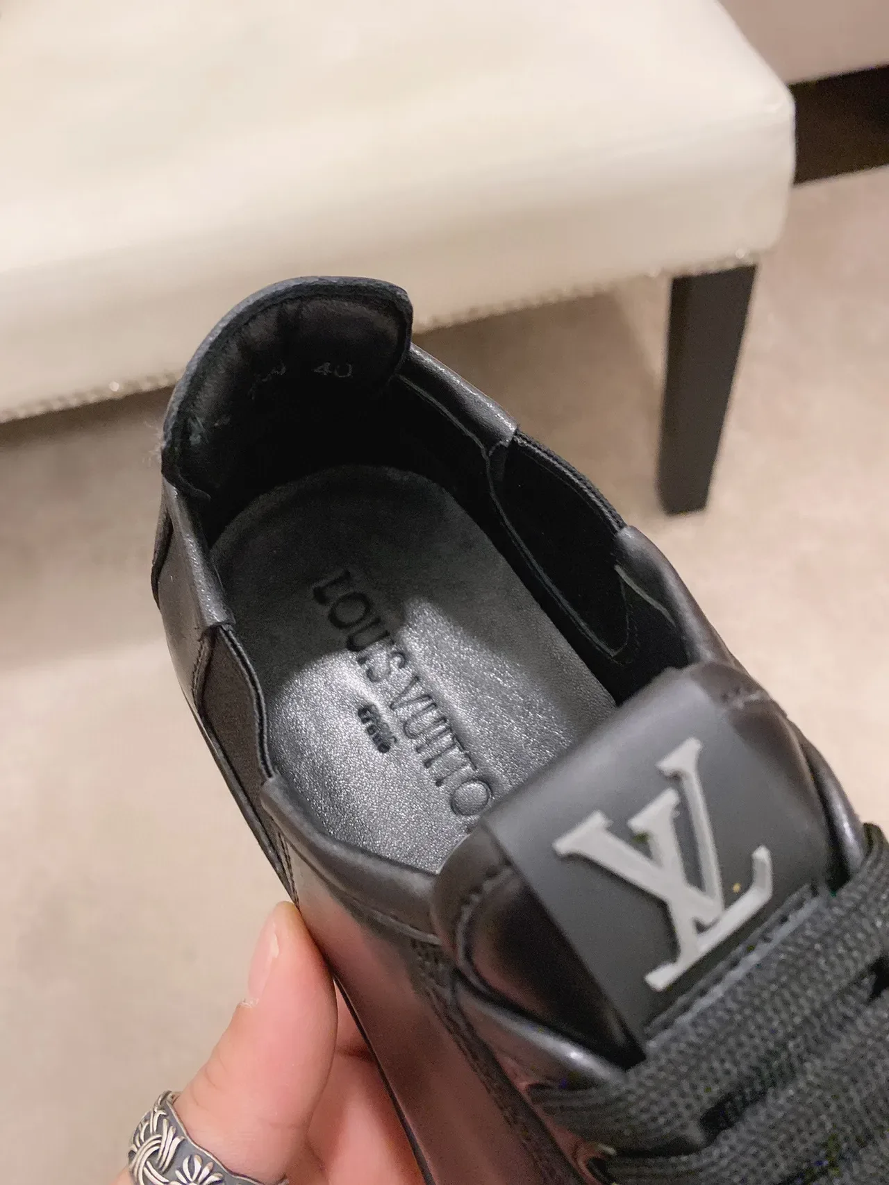 Louis Vuitton Black Leather Lifestyle Sneaker 4