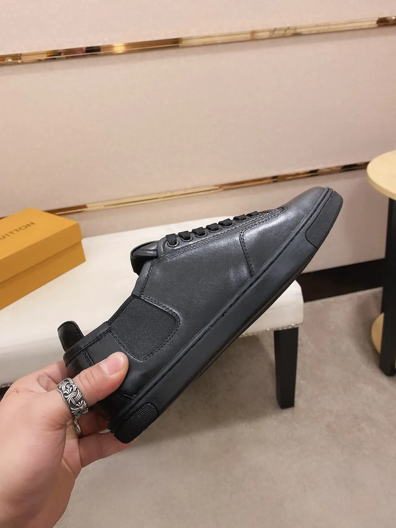 Louis Vuitton Black Leather Lifestyle Sneaker 6