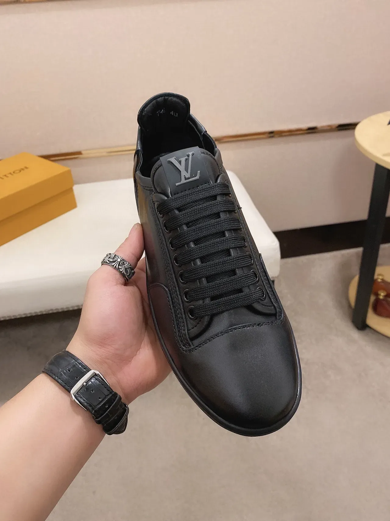 Louis Vuitton Black Leather Lifestyle Sneaker 7