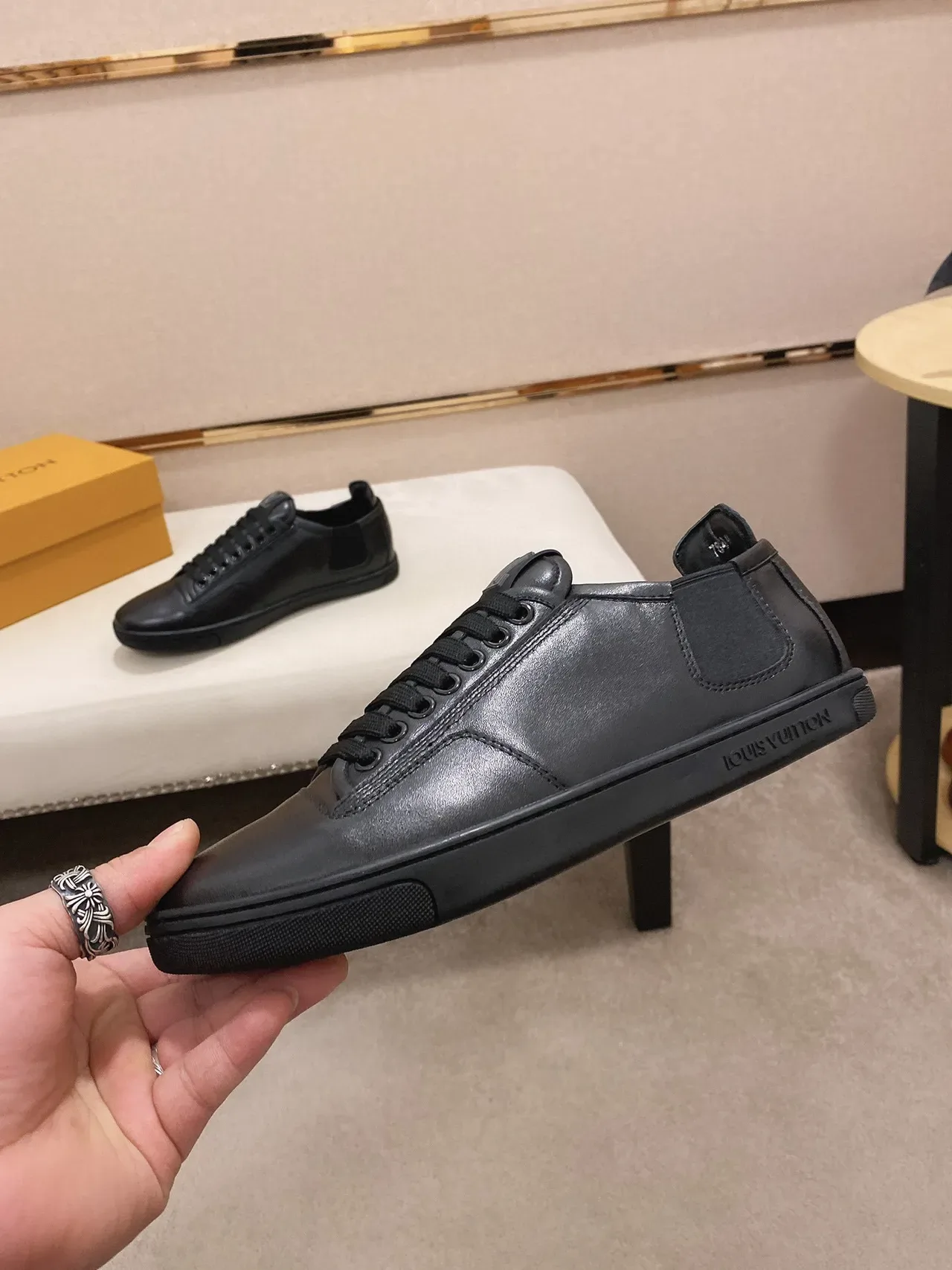 Louis Vuitton Black Leather Lifestyle Sneaker 8