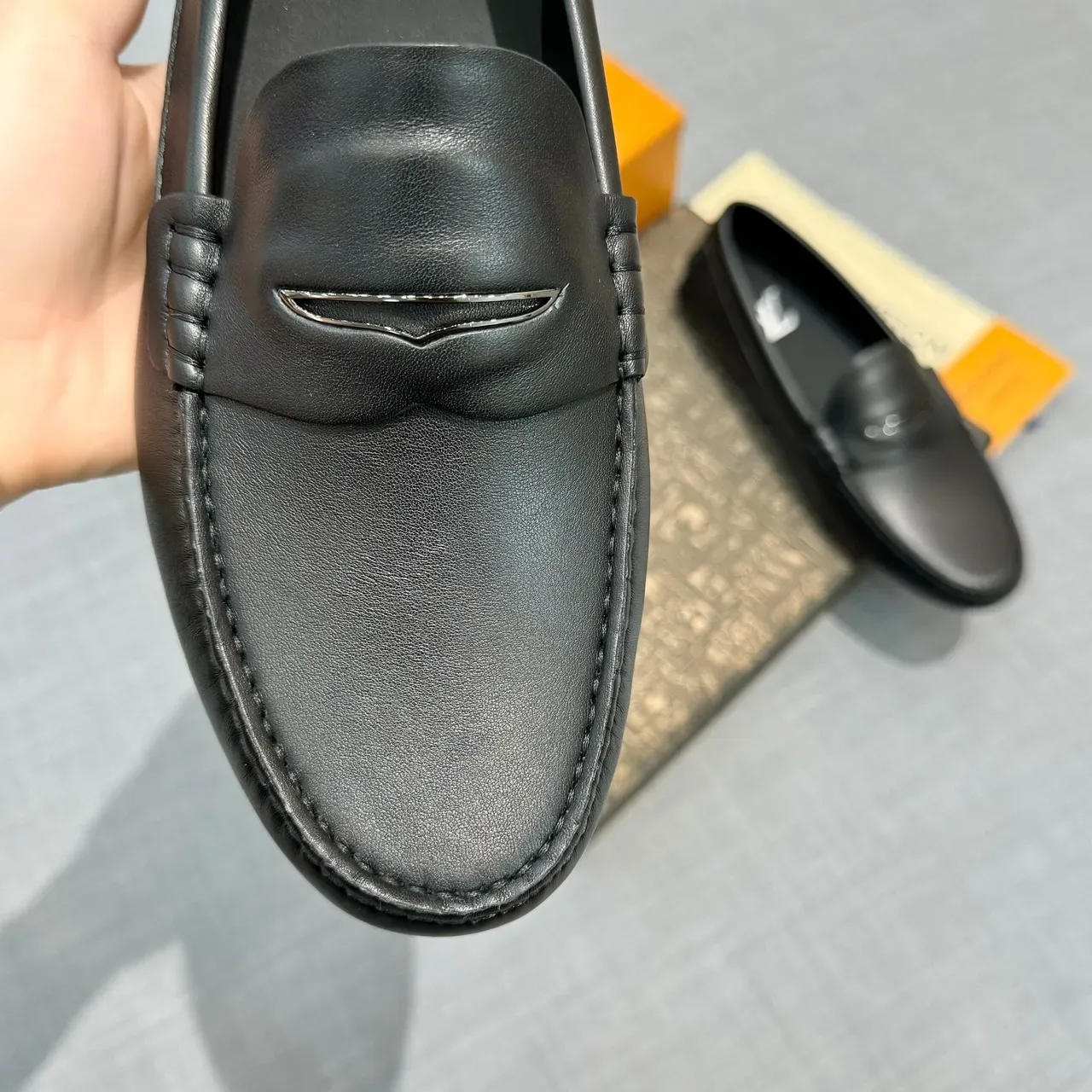 Louis Vuitton Black Leather Penny Loafer 3