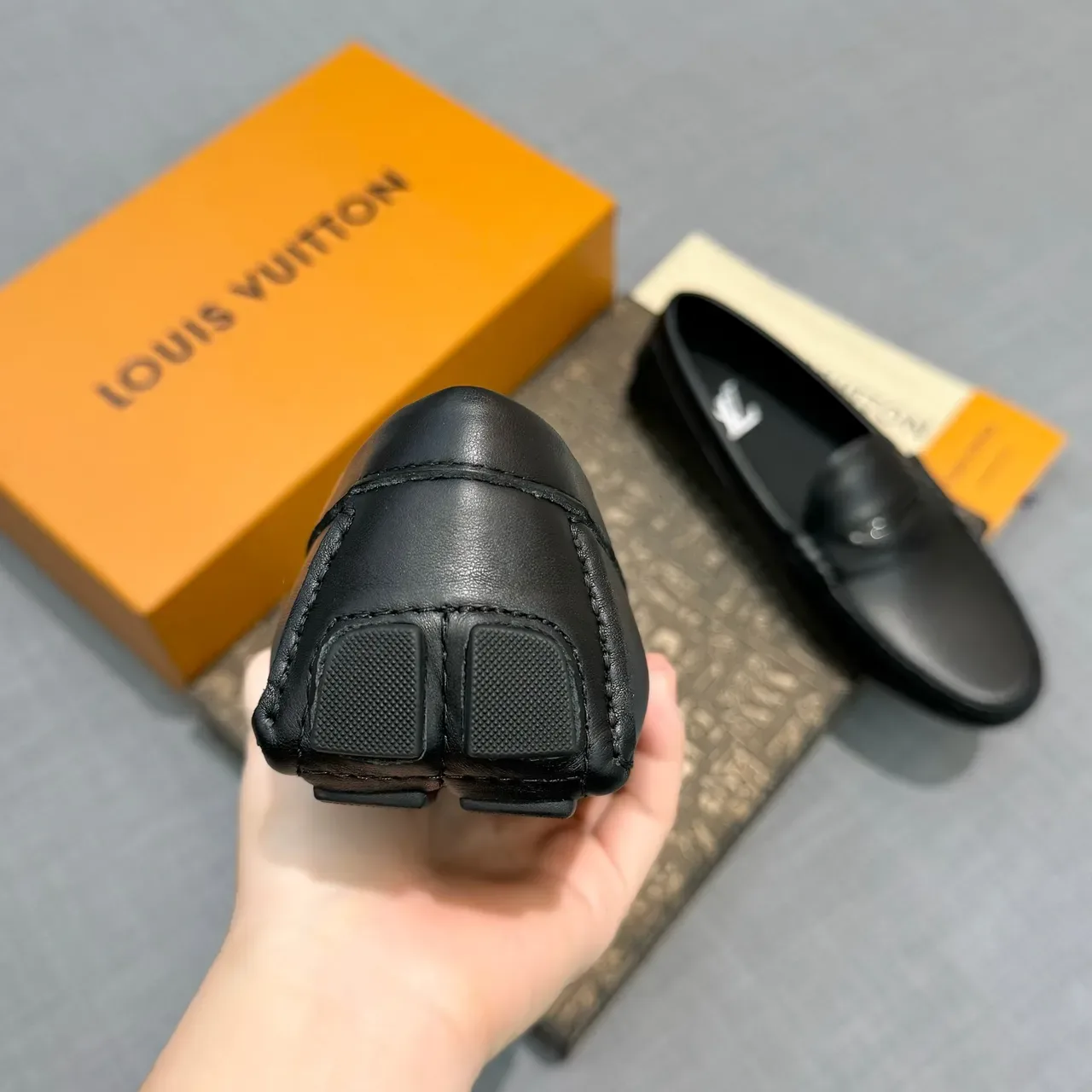Louis Vuitton Black Leather Penny Loafer 4