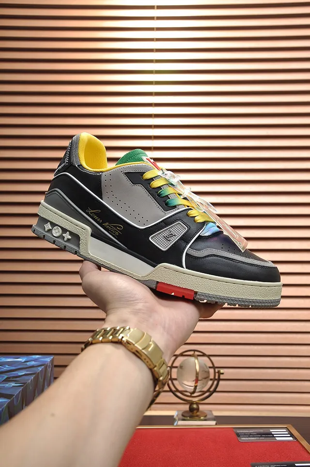Louis Vuitton Black Multicolor Layered Synthetic Upper Sculpted Stacked Midsole Lifestyle Sneakers 1