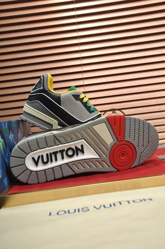 Louis Vuitton Black Multicolor Layered Synthetic Upper Sculpted Stacked Midsole Lifestyle Sneakers 2
