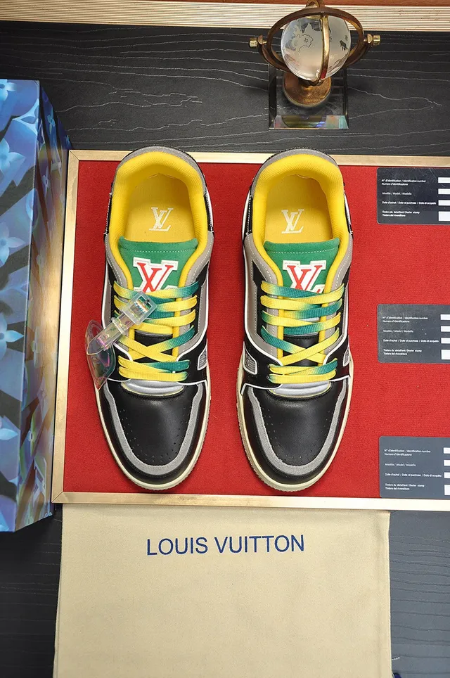 Louis Vuitton Black Multicolor Layered Synthetic Upper Sculpted Stacked Midsole Lifestyle Sneakers 9