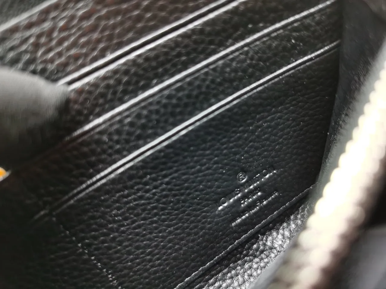 Louis Vuitton Black Silver Woven Textured Leather Zip-Around Closure Long Wallet 2