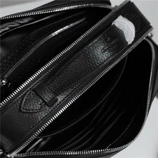 Louis Vuitton Black White Structured Rectangular Textured Leather Handbag 3