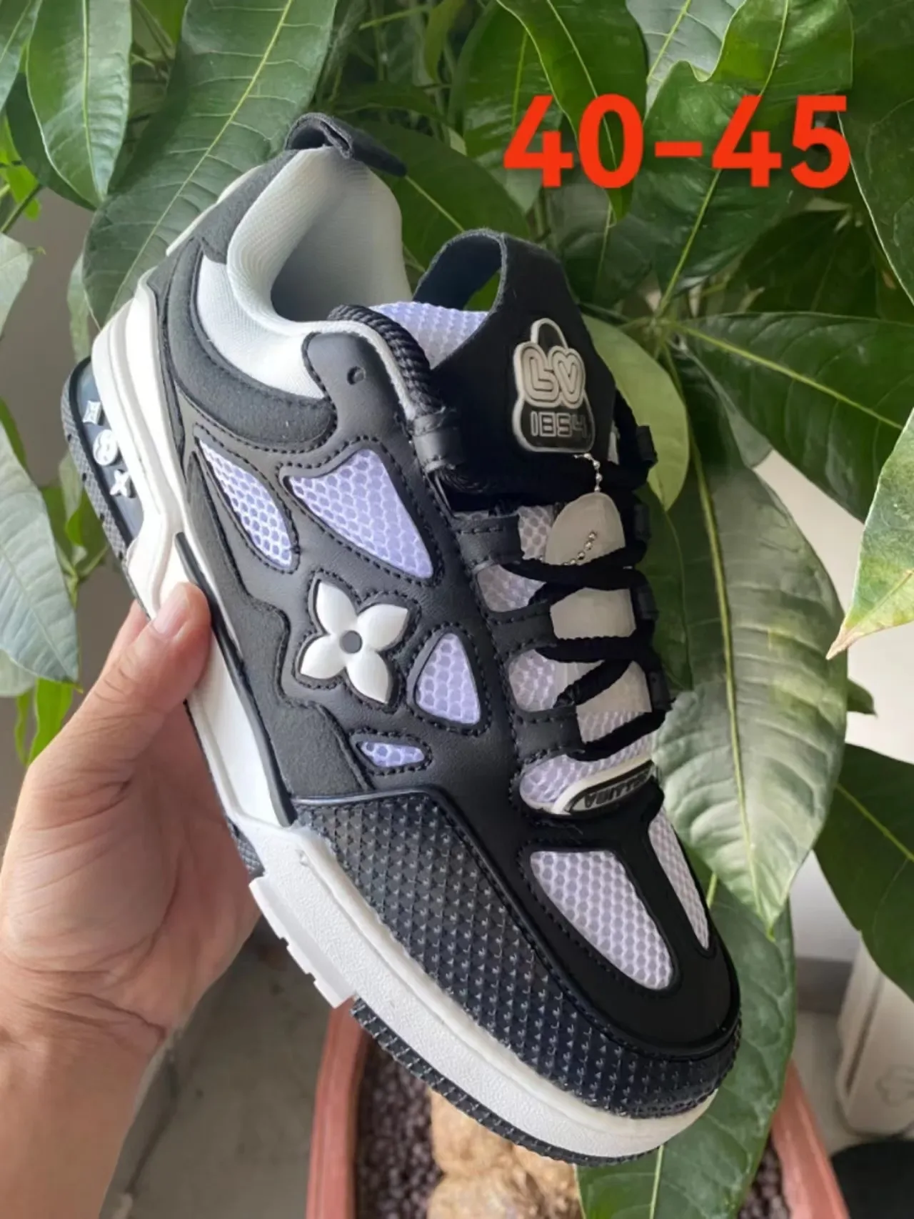 Louis Vuitton Blue Brown Cage-Overlay Construction Perforated Mesh Inserts Lifestyle Sneakers 8