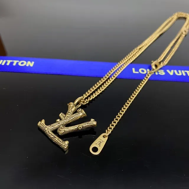 Louis Vuitton Branch-Textured Monogram Pendant Necklace 6