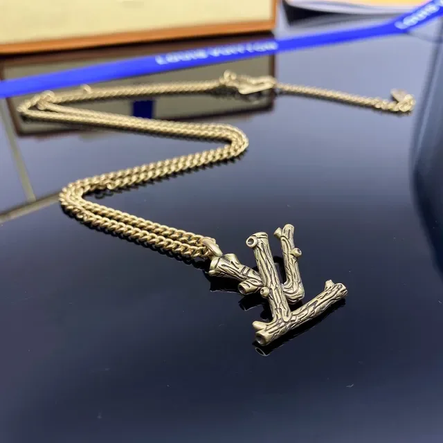 Louis Vuitton Branch-Textured Monogram Pendant Necklace 7