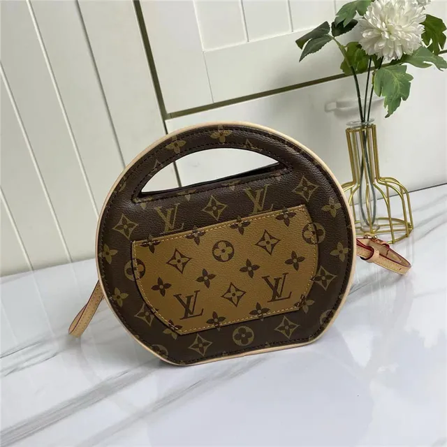 Louis Vuitton marron beige circulaire rigide silhouette Monogram Canvas sac à main 6