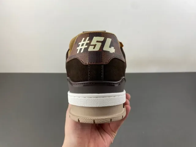 Louis Vuitton Brown Beige Low-Top Monogram Canvas Lifestyle Sneakers 4