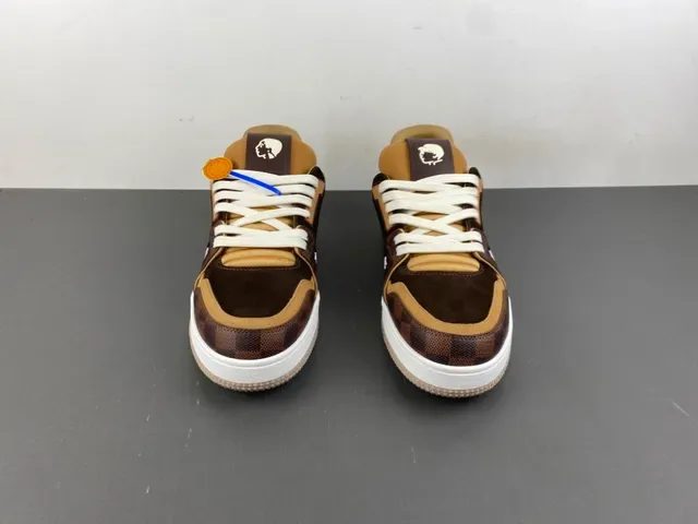 Louis Vuitton Brown Beige Low-Top Monogram Canvas Lifestyle Sneakers 11