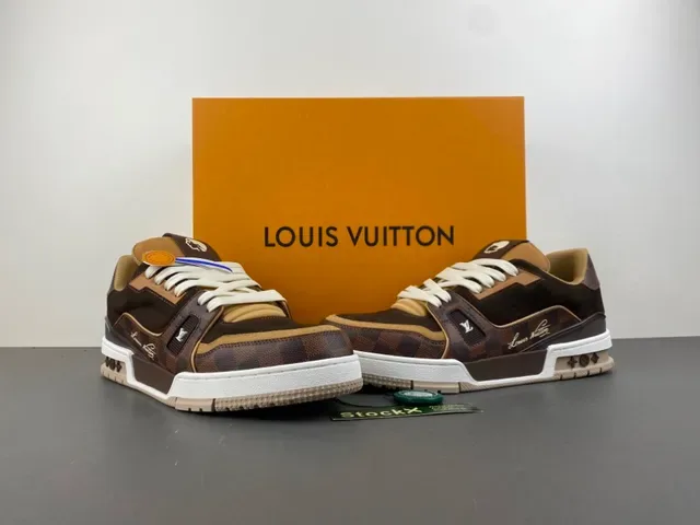 Louis Vuitton Brown Beige Low-Top Monogram Canvas Lifestyle Sneakers 13