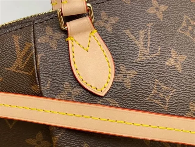 Louis Vuitton marron beige monogramme toile marron cuir garniture Boston Bag 5