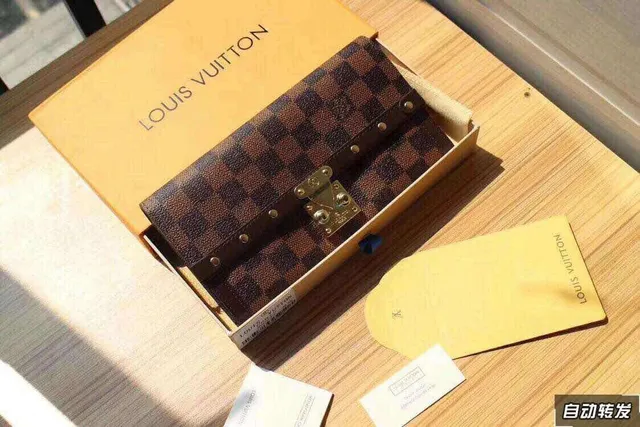 Louis Vuitton Brown Beige Monogram Coated Canvas Dark Leather Trim Long Wallet 8