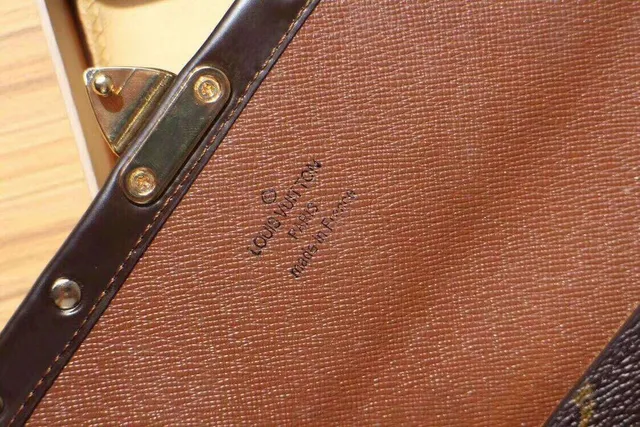 Louis Vuitton Brown Beige Monogram Coated Canvas Dark Leather Trim Long Wallet 22
