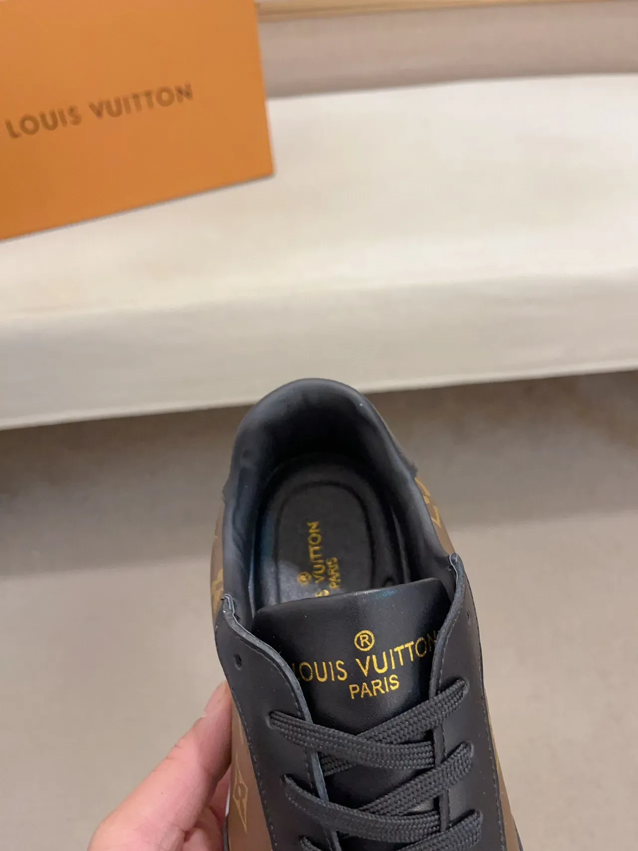 Louis Vuitton Brown Black Monogram Canvas Leather Panels Lifestyle Sneakers 5