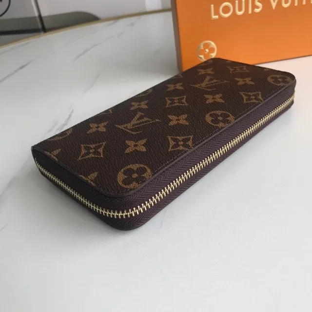 Louis Vuitton Brown Gold Monogram Canvas Vertical Zip-Top Long Wallet 3