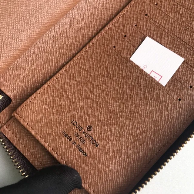 Louis Vuitton Brown Gold Monogram Canvas Vertical Zip-Top Long Wallet 8