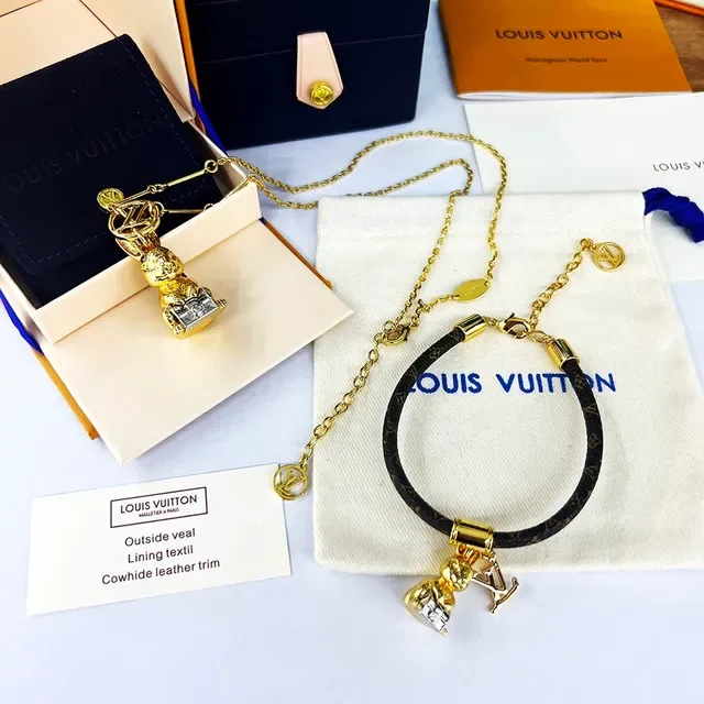 Louis Vuitton Bunny Rabbit Charm Monogram Leather Bracelet 3