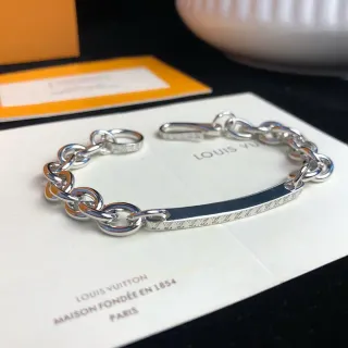 Louis Vuitton Pulsera de Cadena Plata Pulido Metal Pulsera