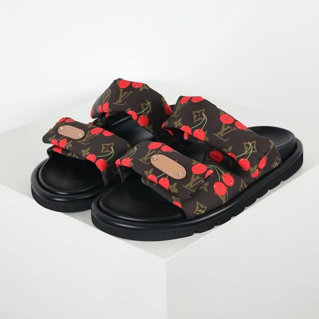 Louis Vuitton Cherry Print Padded Strap Slippers 2