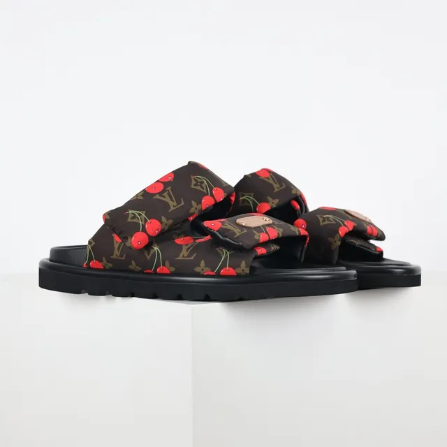 Louis Vuitton Cherry Print Padded Strap Slippers 3