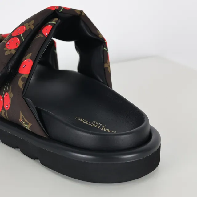Louis Vuitton Cherry Print Padded Strap Slippers 4