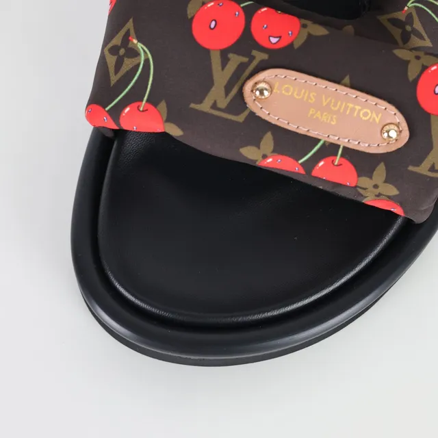 Louis Vuitton Cherry Print Padded Strap Slippers 5