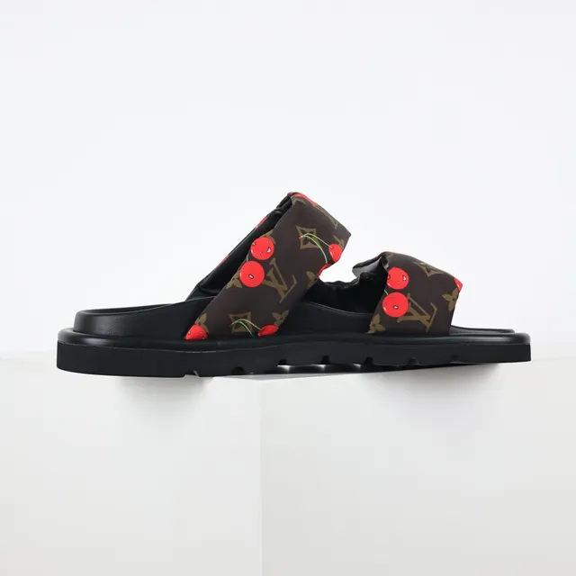 Louis Vuitton Cherry Print Padded Strap Slippers 7