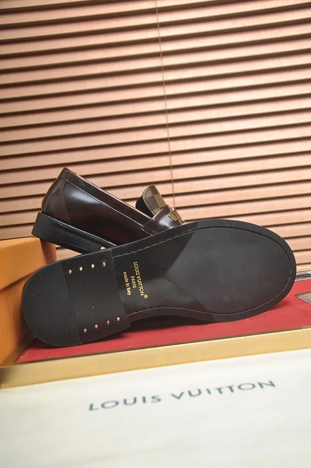 Louis Vuitton Damier Checkered Brown Leather Loafer 3