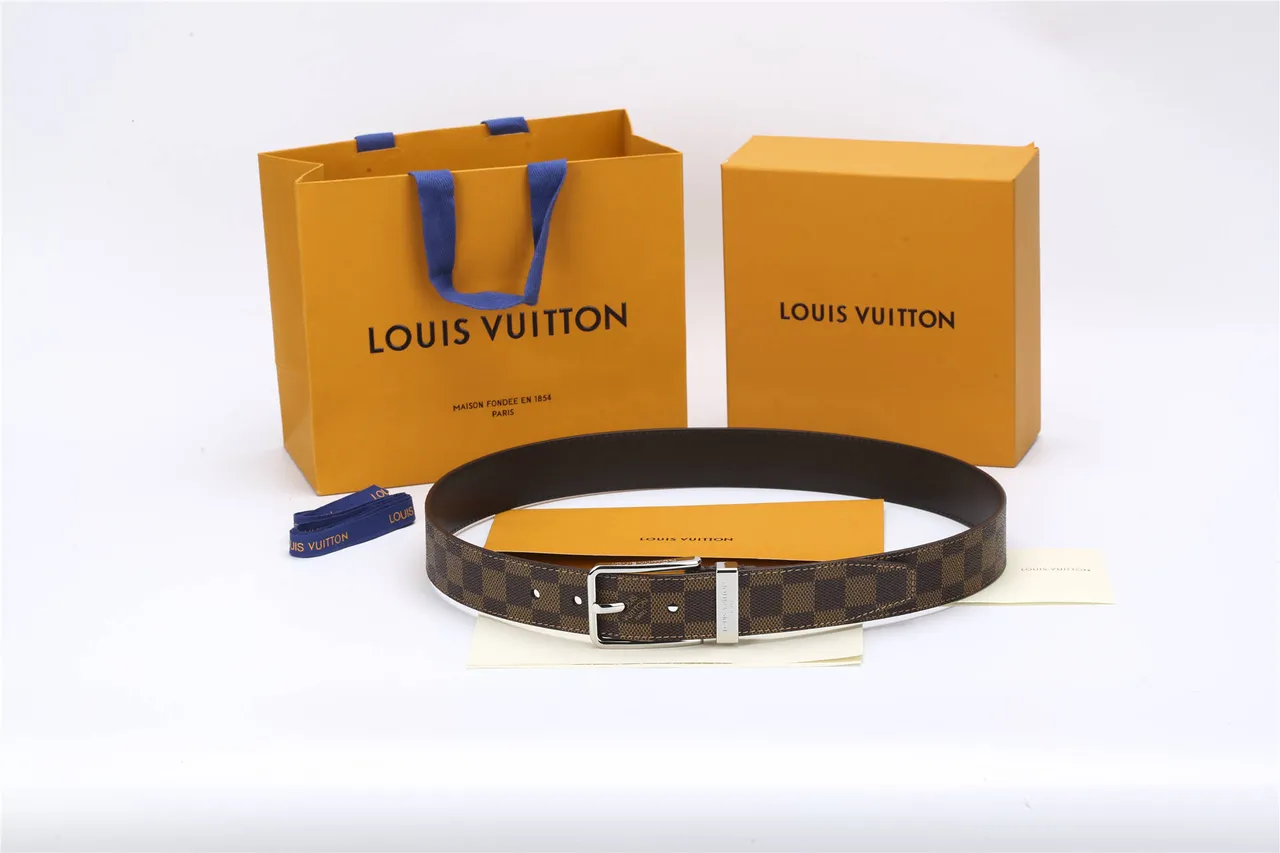 Louis Vuitton Damier Ebène Monogram Leather Belt 2