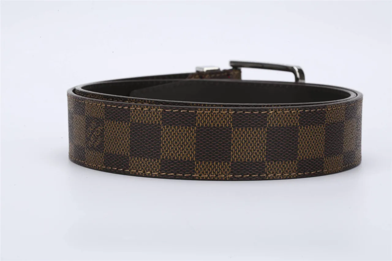 Louis Vuitton Damier Ebène Monogram Leather Belt 4