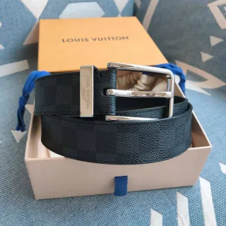 Louis Vuitton Damier Graphite চামড়ার বেল্ট